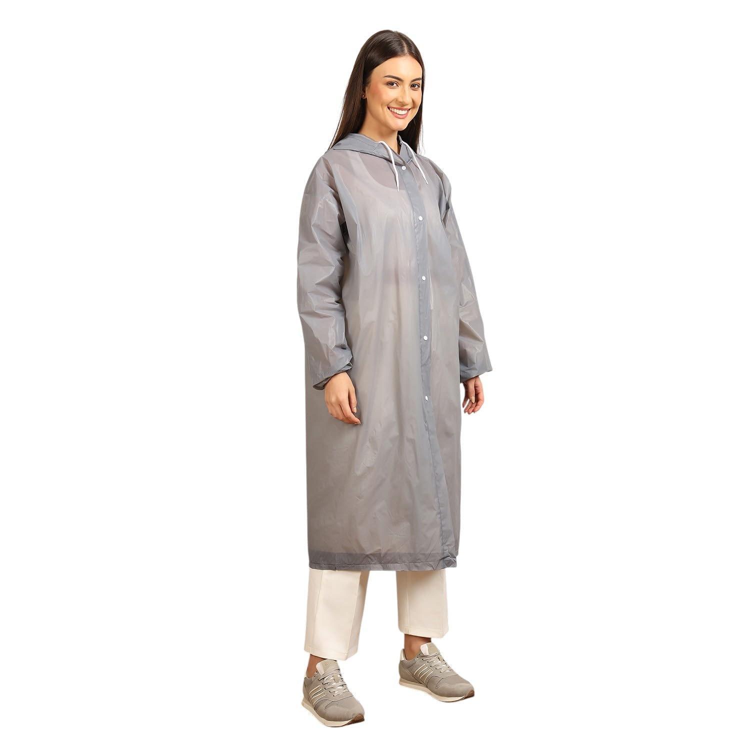 Citizen Eco-Friendly EVA Poncho Raincoat for Men & Women, Lightweight Waterproof Coat with Hood, Adjustable Drawstring, Button Closure Reusable & Durable Outdoor Rainwear