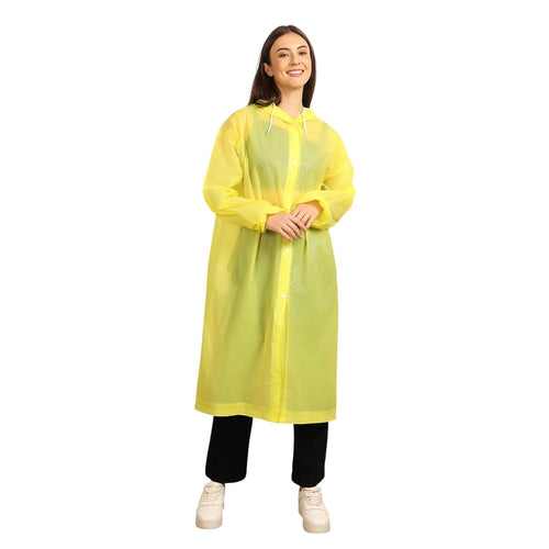 Citizen Eco-Friendly EVA Poncho Raincoat for Men & Women, Lightweight Waterproof Coat with Hood, Adjustable Drawstring, Button Closure Reusable & Durable Outdoor Rainwear