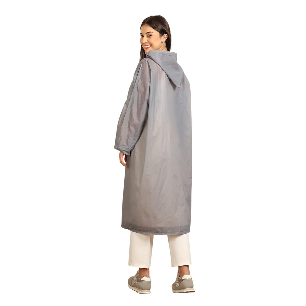 Citizen Eco-Friendly EVA Poncho Raincoat for Men & Women, Lightweight Waterproof Coat with Hood, Adjustable Drawstring, Button Closure Reusable & Durable Outdoor Rainwear
