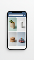 Minimalist Grocery App Interface on Smartphone