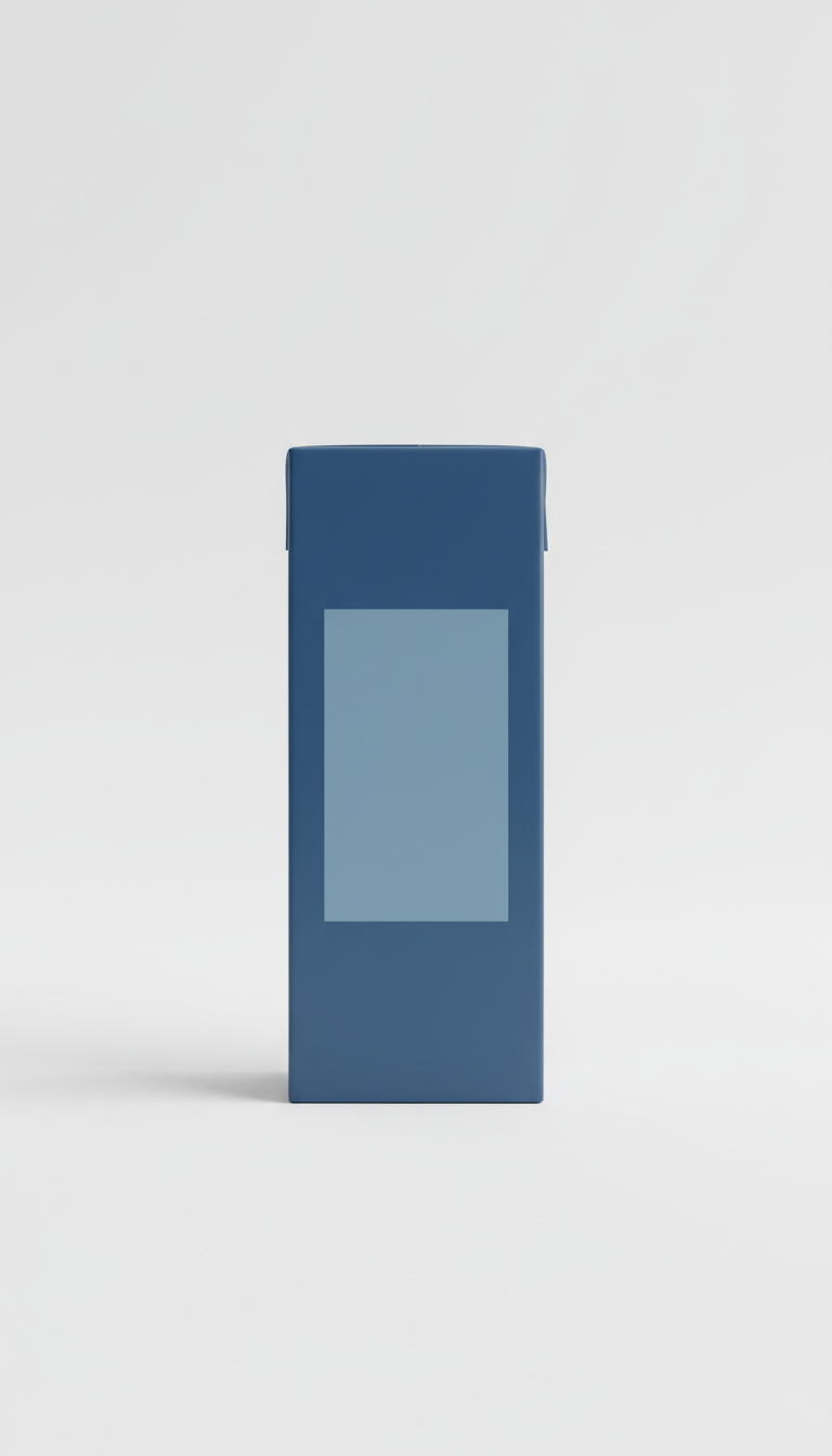 Blue-Labeled Almond Milk Carton